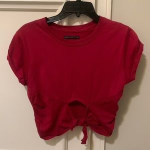 Urban outfitters red crop top